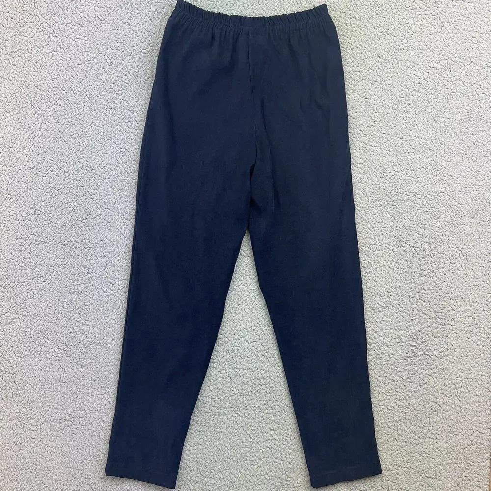 R & K Originals 2 PC Suit Sz‎ 4P Womens Blazer Elastic Waist Pants Dark Blue